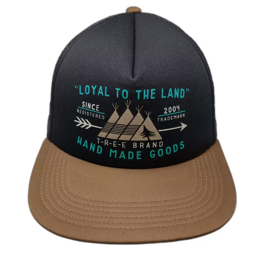 Hippytree Trucker Hat Black Brown One Size Loyal to the Land Mesh Snapback